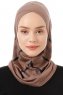 Ekose Cross - Mörk Taupe One-Piece Al Amira Hijab