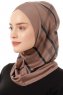 Ekose Cross - Mörk Taupe One-Piece Al Amira Hijab