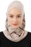 Ekose Cross - Ljus Taupe One-Piece Al Amira Hijab