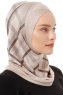 Ekose Cross - Ljus Taupe One-Piece Al Amira Hijab