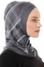 Ekose Cross - Mörkgrå One-Piece Al Amira Hijab