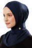 Ceren - Marinblå Praktisk Viskos Hijab