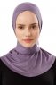 Ceren - Mörklila Praktisk Viskos Hijab
