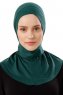 Ceren - Mörkgrön Praktisk Viskos Hijab