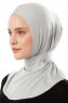 Ceren - Ljusgrå Praktisk Viskos Hijab