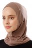 Logo Plain - Mörk Taupe One-Piece Al Amira Hijab