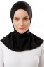 Sportif Plain - Svart & Ljusgrå Praktisk Viskos Hijab