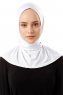 Sportif Plain - Vit Praktisk Viskos Hijab