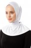 Sportif Plain - Vit Praktisk Viskos Hijab