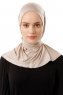 Sportif Plain - Ljus Taupe Praktisk Viskos Hijab