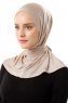 Sportif Plain - Ljus Taupe Praktisk Viskos Hijab