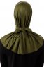 Sportif Plain - Khaki Praktisk Viskos Hijab