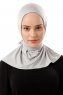 Sportif Plain - Ljusgrå Praktisk Viskos Hijab