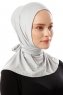 Sportif Plain - Ljusgrå Praktisk Viskos Hijab