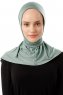 Sportif Plain - Grön Praktisk Viskos Hijab
