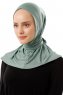 Sportif Plain - Grön Praktisk Viskos Hijab