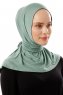 Sportif Plain - Grön Praktisk Viskos Hijab