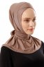 Sportif Cross - Mörk Taupe Praktisk Viskos Hijab
