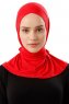 Sportif Cross - Röd Praktisk Viskos Hijab