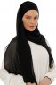 Alara Plain - Svart One Piece Chiffon Hijab