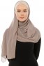 Alara Plain - Ljus Taupe One Piece Chiffon Hijab