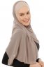 Alara Plain - Ljus Taupe One Piece Chiffon Hijab