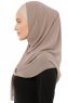 Alara Plain - Ljus Taupe One Piece Chiffon Hijab