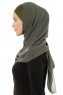 Alara Plain - Khaki One Piece Chiffon Hijab
