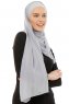Alara Plain - Ljusgrå One Piece Chiffon Hijab