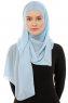 Alara Plain - Ljusblå One Piece Chiffon Hijab