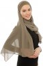 Alara Plain - Olivgrön One Piece Chiffon Hijab