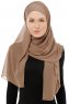 Alara Cross - Mörk Taupe One Piece Chiffon Hijab