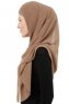 Alara Cross - Mörk Taupe One Piece Chiffon Hijab