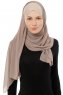 Alara Cross - Ljus Taupe One Piece Chiffon Hijab