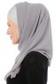 Alara Cross - Mörkgrå One Piece Chiffon Hijab