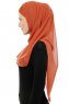 Alara Cross - Tegelröd One Piece Chiffon Hijab