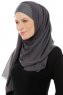 Alara Cross - Antracit One Piece Chiffon Hijab