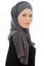 Alara Cross - Antracit One Piece Chiffon Hijab
