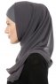 Alara Cross - Antracit One Piece Chiffon Hijab