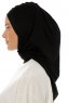 Isra Plain - Svart One-Piece Viskos Hijab
