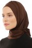 Isra Plain - Brun One-Piece Viskos Hijab