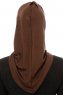 Isra Plain - Brun One-Piece Viskos Hijab