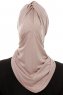 Isra Plain - Stengrå One-Piece Viskos Hijab