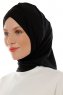 Isra Cross - Svart One-Piece Viskos Hijab