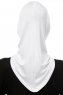Isra Cross - Vit One-Piece Viskos Hijab