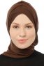 Isra Cross - Brun One-Piece Viskos Hijab