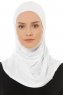 Hanfendy Plain Logo - Vit One-Piece Hijab