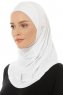 Hanfendy Plain Logo - Vit One-Piece Hijab