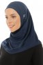 Hanfendy Plain Logo - Marinblå One-Piece Hijab