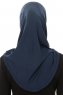 Hanfendy Plain Logo - Marinblå One-Piece Hijab